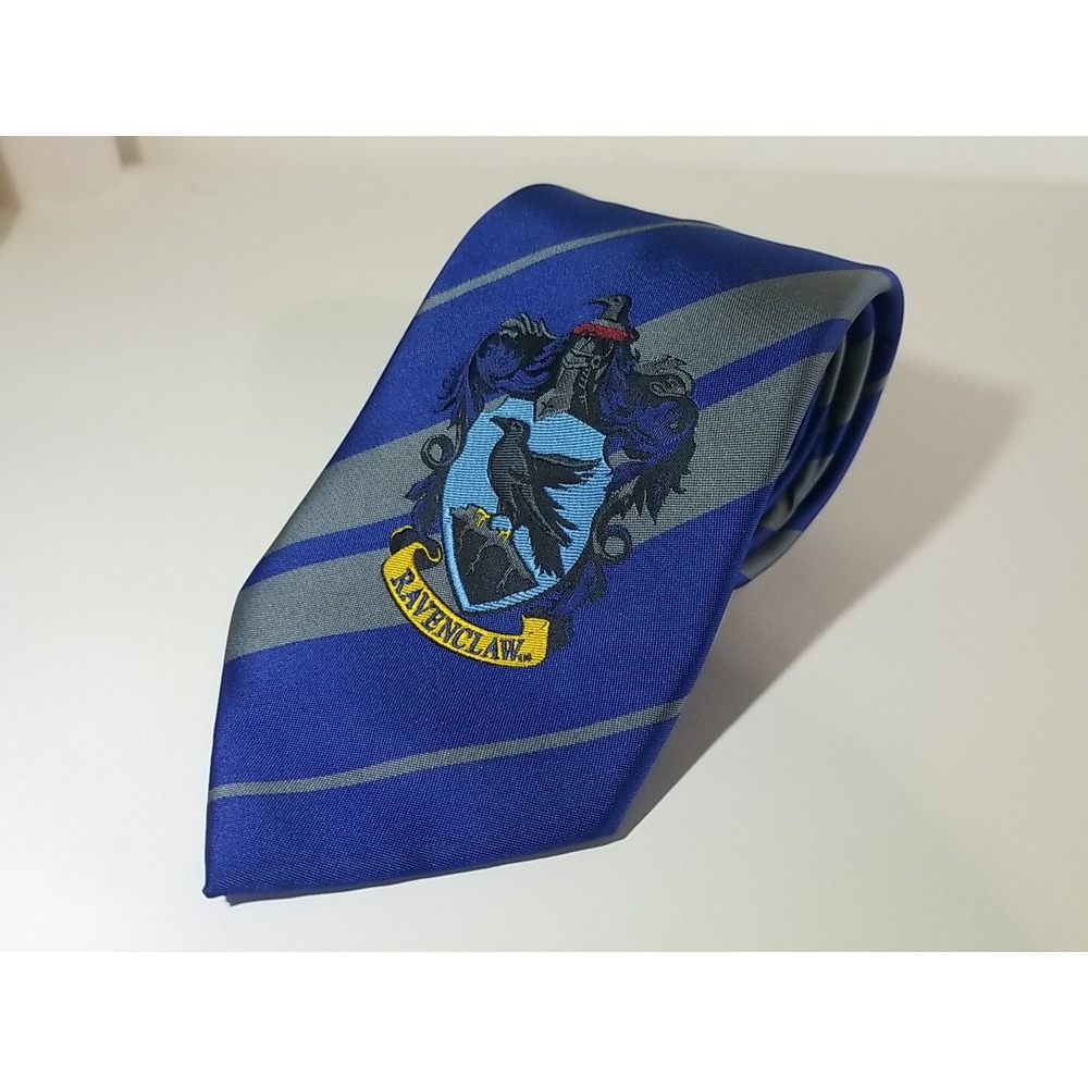 Harry Potter Mens Ravenclaw Hogwarts Crest Striped Tie Blue Grey‎ 55x3.5